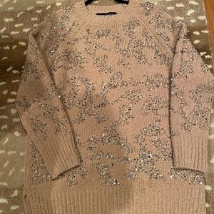 French Connection Rosemary Sequin Sweater Size M